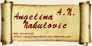 Angelina Nakulović vizit kartica